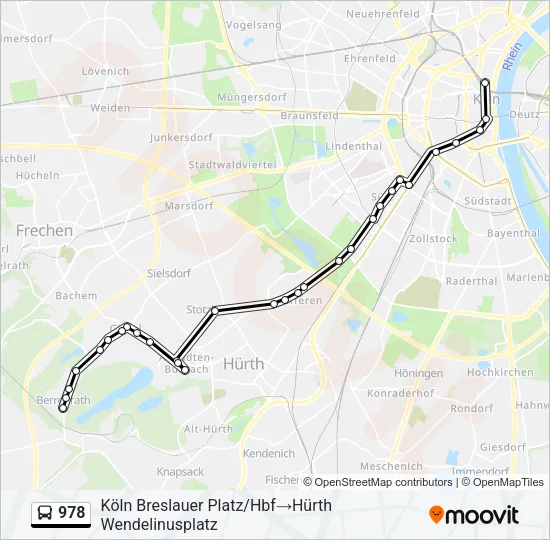978 Bus Line Map