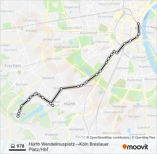 978 Bus Line Map