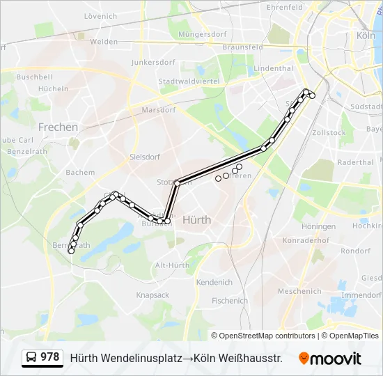 978 Bus Line Map