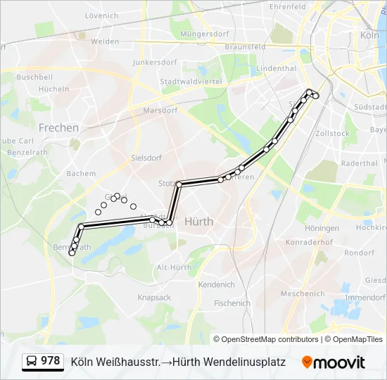 978 Bus Line Map