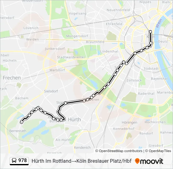 978 Bus Line Map