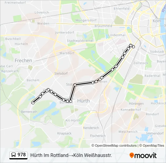 Buslinie 978 Karte
