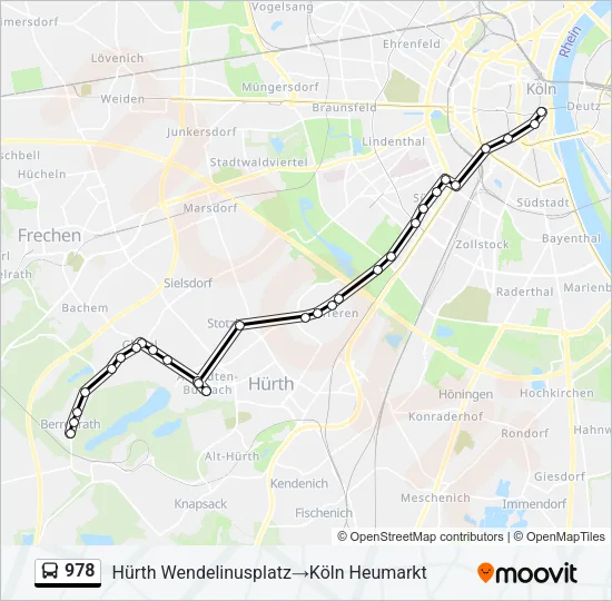 978 Bus Line Map