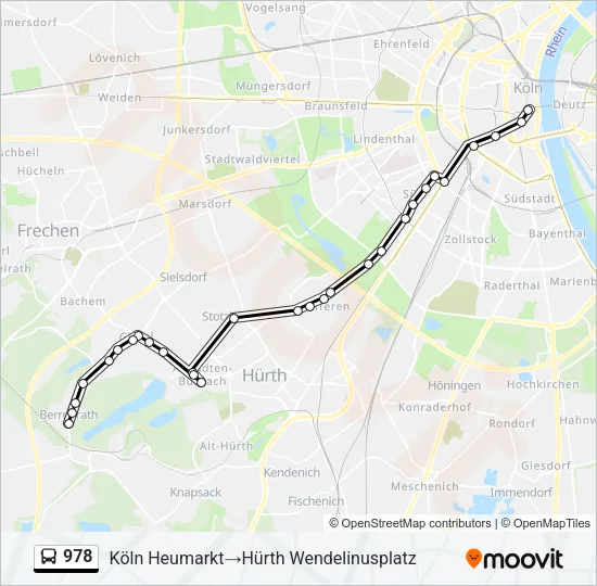 978 Bus Line Map