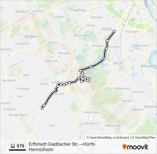 Buslinie 979 Karte