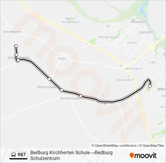 987 Bus Line Map