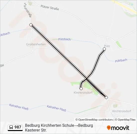 987 Bus Line Map