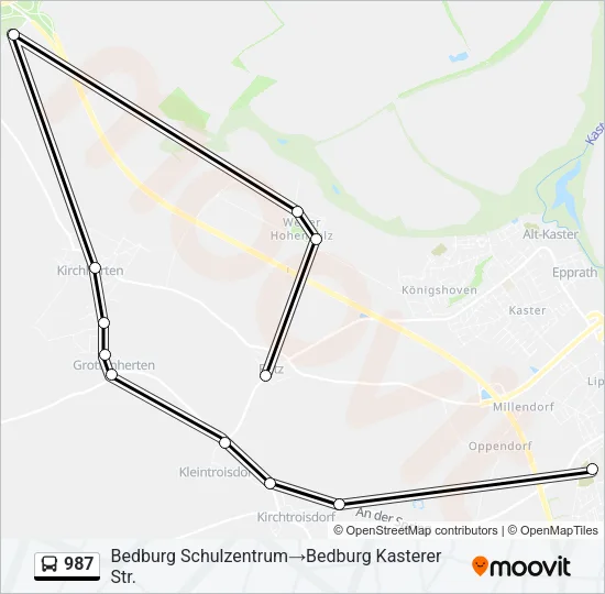 987 Bus Line Map