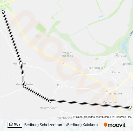 987 Bus Line Map