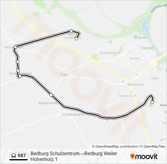 987 Bus Line Map
