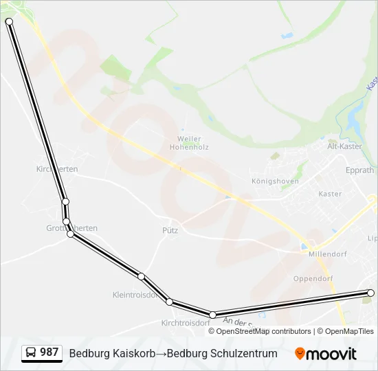 987 Bus Line Map