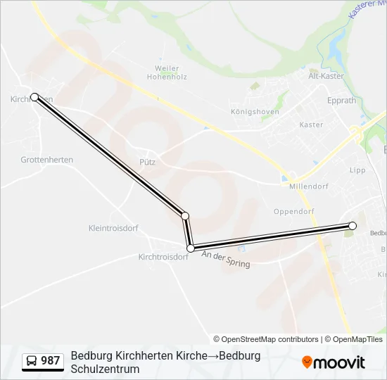 987 Bus Line Map
