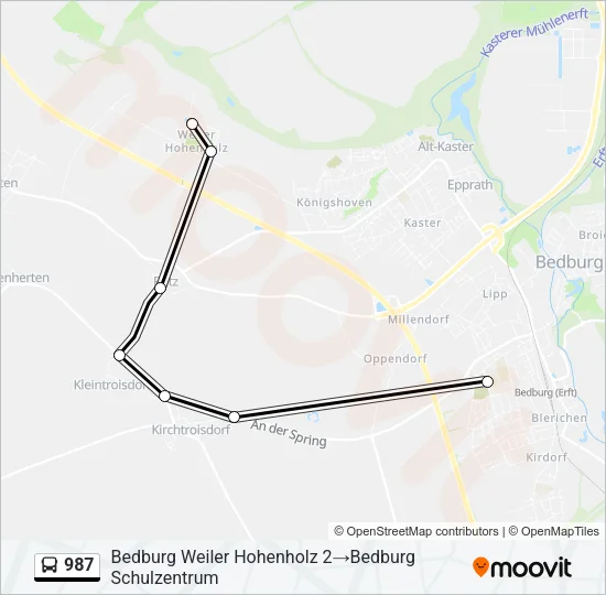 987 Bus Line Map