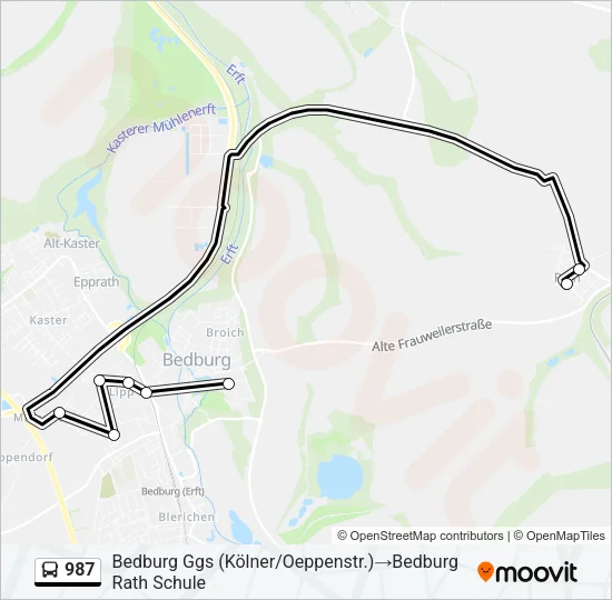 987 Bus Line Map