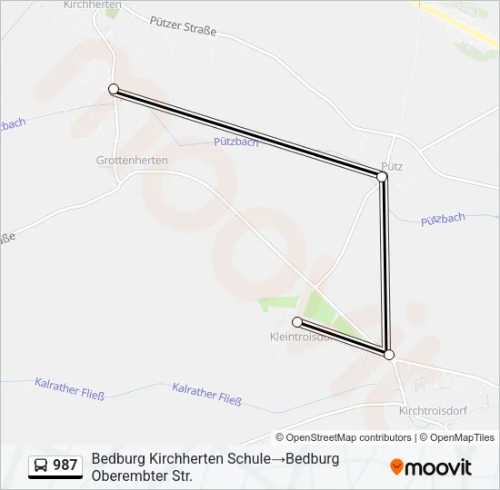 987 Bus Line Map
