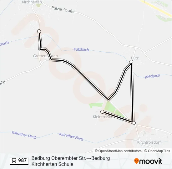 987 Bus Line Map