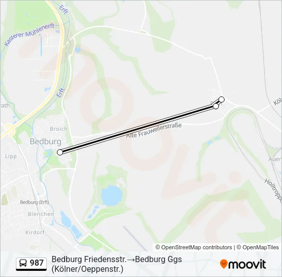 987 Bus Line Map