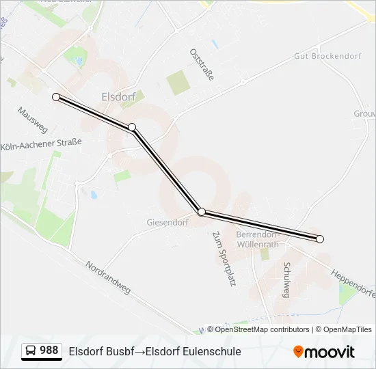 988 Bus Line Map