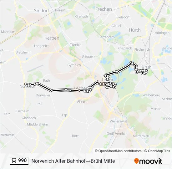 990 Bus Line Map