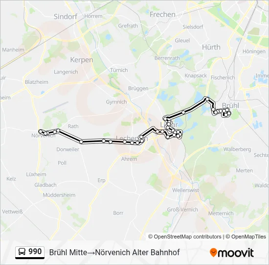 990 Bus Line Map