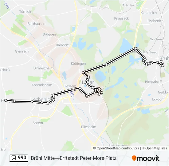 990 Bus Line Map