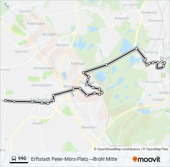 990 Bus Line Map