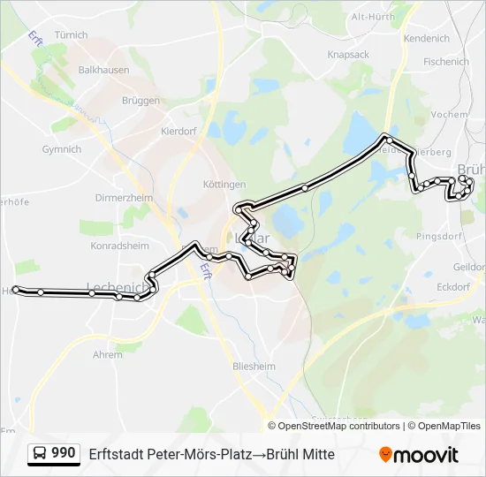 990 Bus Line Map