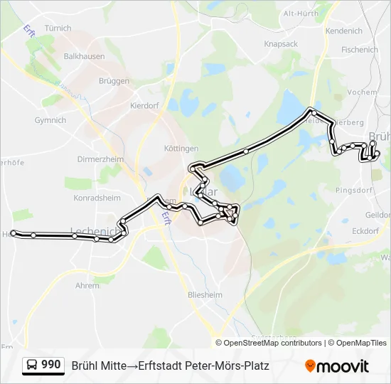 990 Bus Line Map