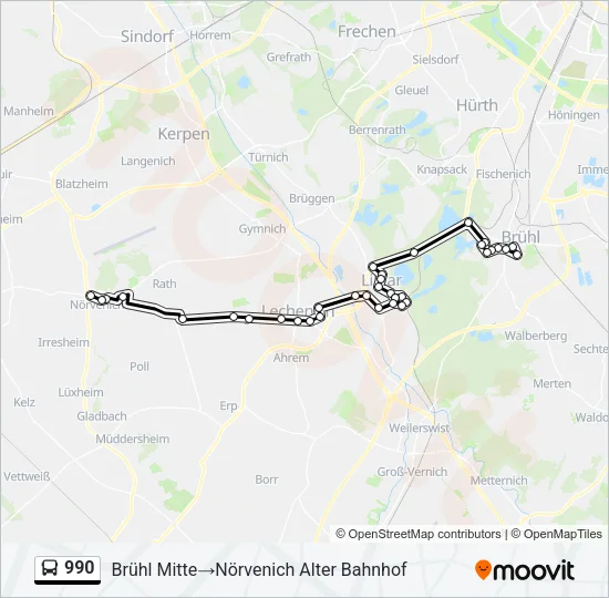 990 Bus Line Map