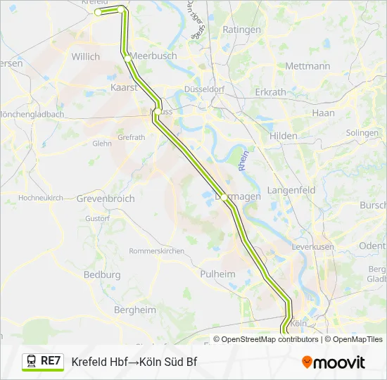 RE7 Train Line Map