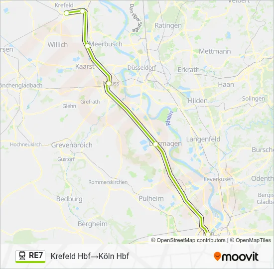 RE7 Train Line Map