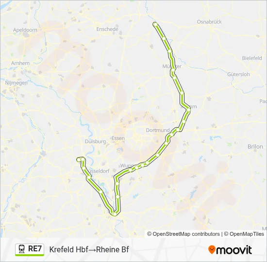 RE7 Train Line Map