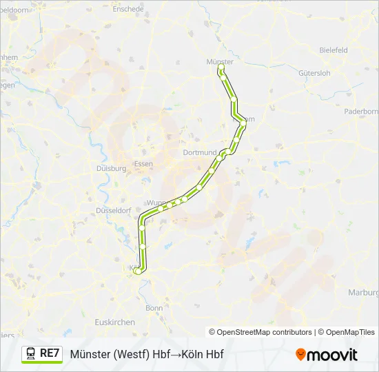 RE7 Train Line Map