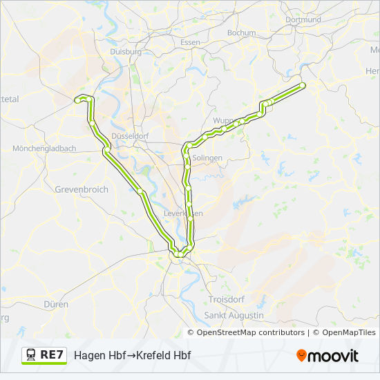 re7 Route Schedules, Stops & Maps Hamm (Westf) Hbf‎→Leverkusen