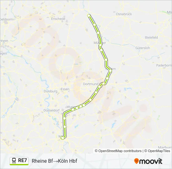 RE7 Train Line Map