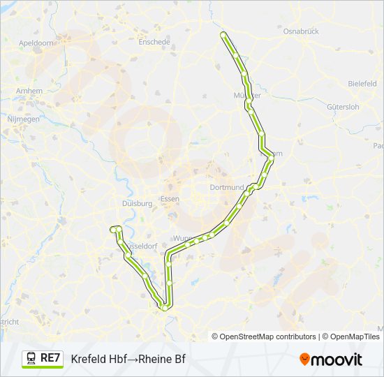 RE7 Train Line Map