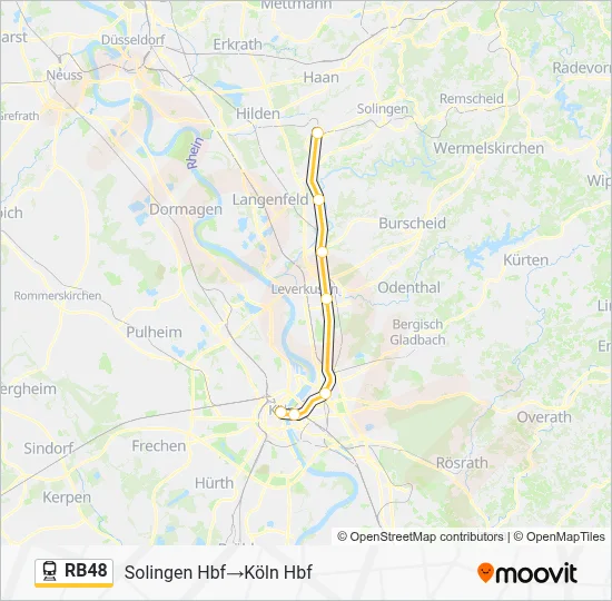 Bahnlinie RB48 Karte