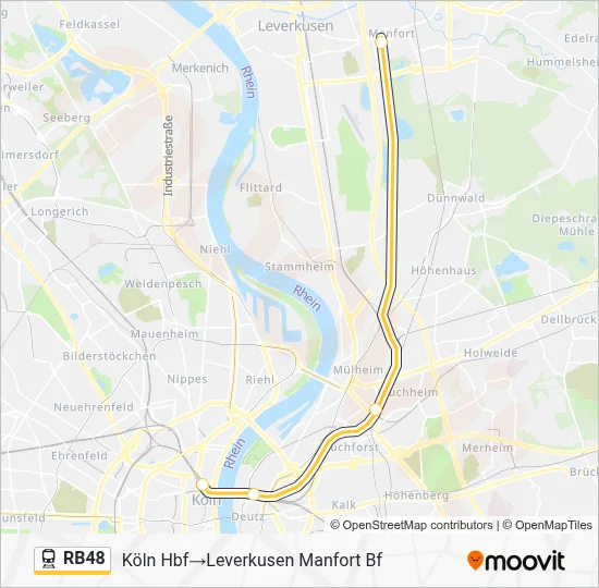 RB48 Train Line Map