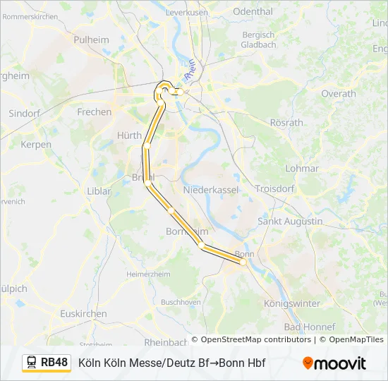 Bahnlinie RB48 Karte