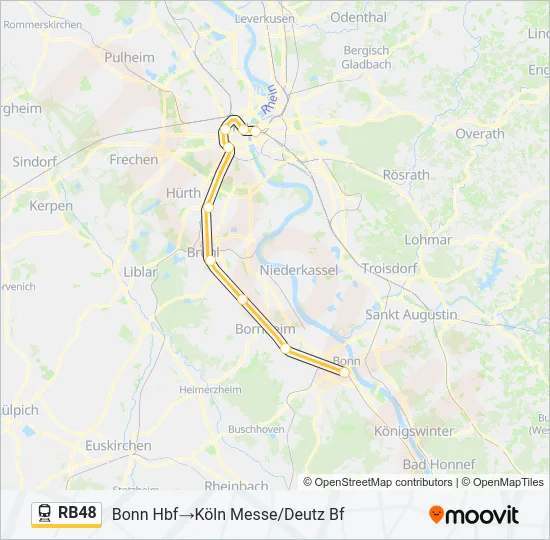 Bahnlinie RB48 Karte