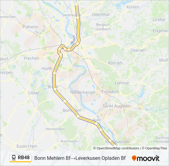 Bahnlinie RB48 Karte