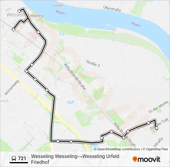 721 Bus Line Map