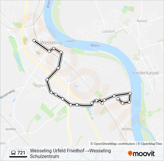 721 Bus Line Map