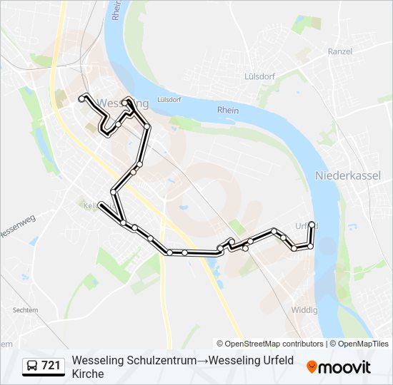 721 Bus Line Map