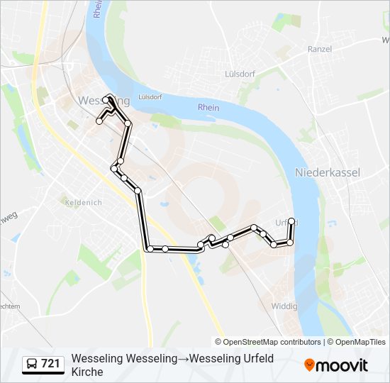 721 Bus Line Map