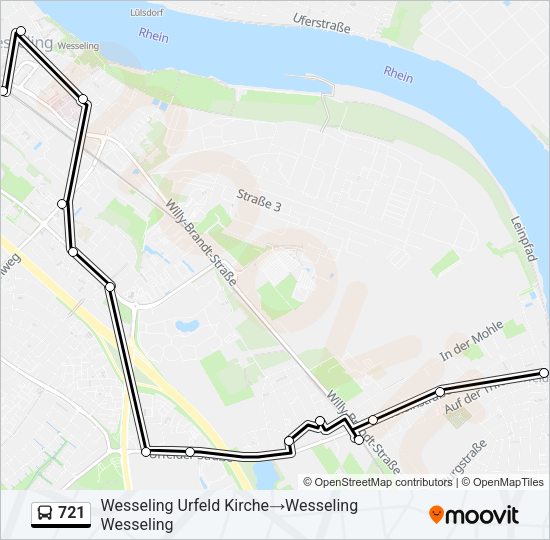 721 Bus Line Map