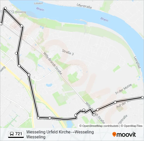 721 Bus Line Map