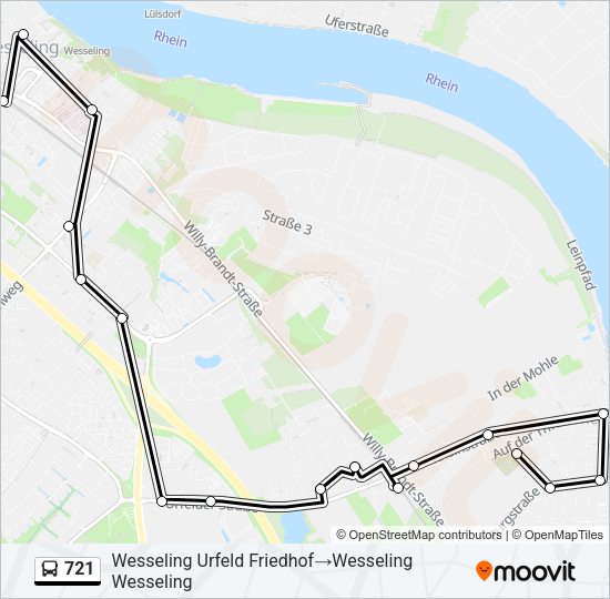 721 Bus Line Map