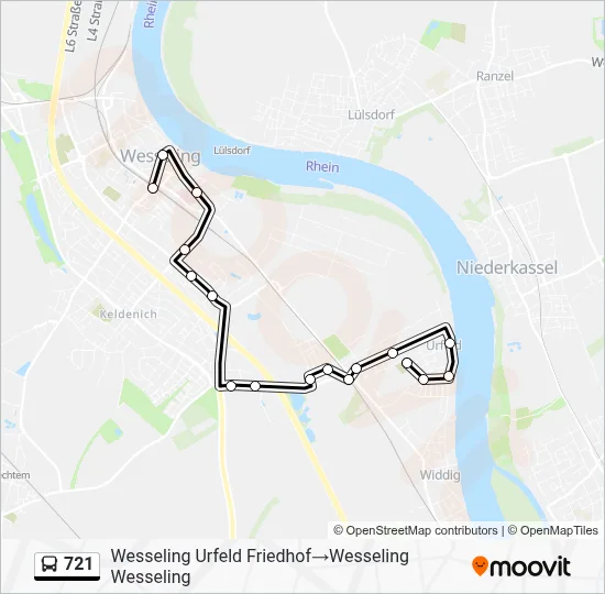 721 Bus Line Map