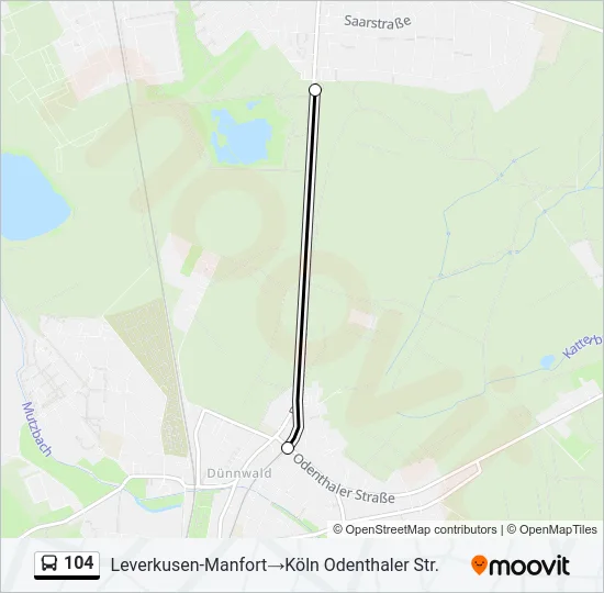 104 Bus Line Map